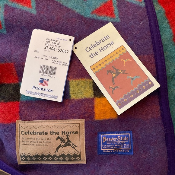 NWT Pendleton Celebrate The Horse Reversible Blanket - Picture 6 of 6